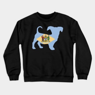 Chiweenie Dog Lover Delaware Flag Crewneck Sweatshirt